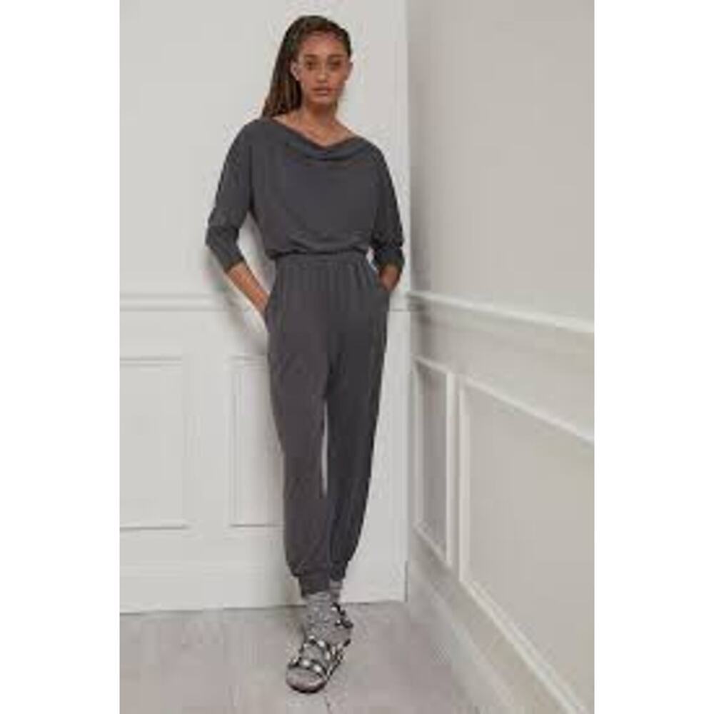 ANTHROPOLOGIE SATURDAY SUNDAY Modal Long Sleeve Stretchy Jogger Jumpsuit S Comfy